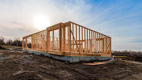 A house under construction