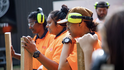 A group of apprentices on a job site