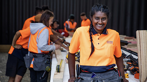 A yound construction worker on site