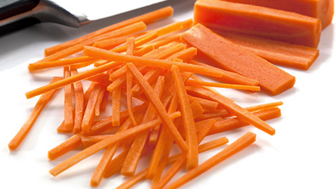 Carrots chopped up