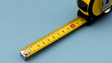 A measuring tape