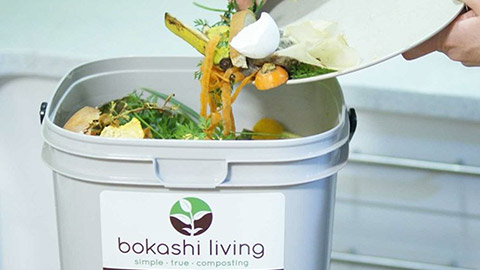 A Bokashi living bin