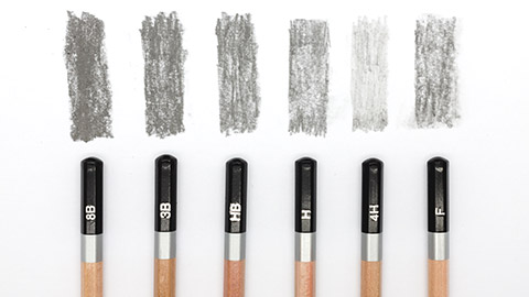 Various drawing pencils