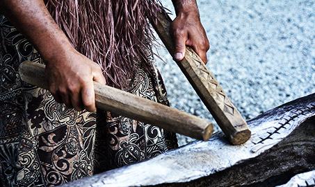 A pacific culture peoples performing