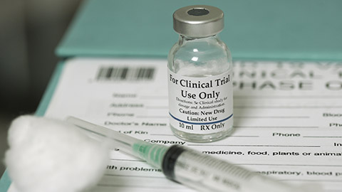 A medicine vial and needle