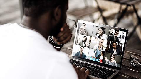 An active participation in a video conference