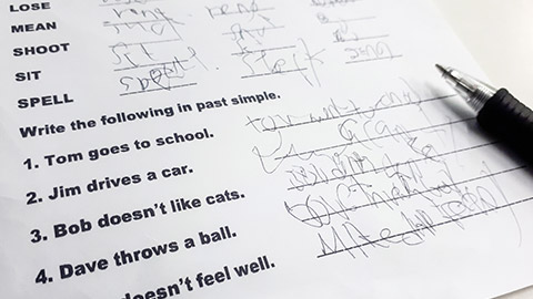 An example of dysgraphia