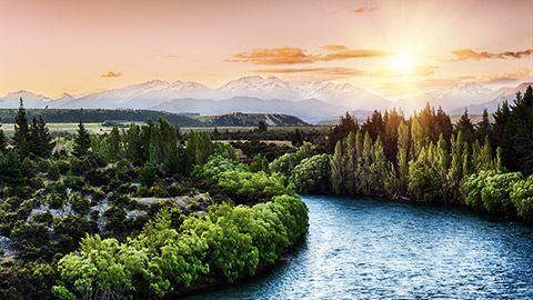 A view of a beautiful new zealand site