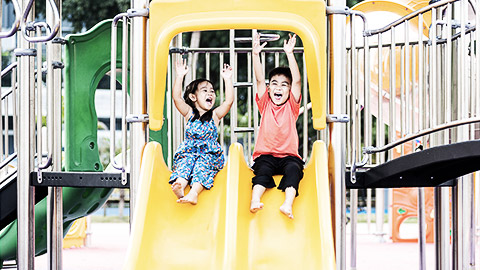 A playground is an example of a workplace with lots of hazards