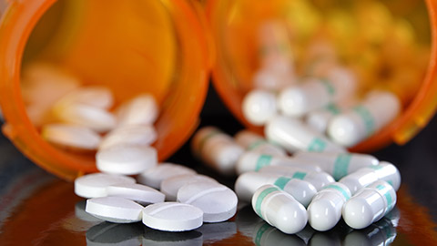 Close view of medication