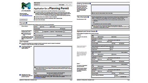 An example of a planning permit for the City of Melbourne