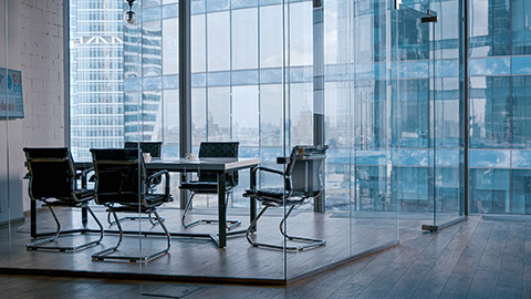 Empty meeting room in office