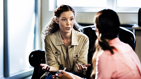 A person in a counselling session