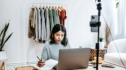 woman creating plan