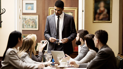 A group of lawyers discussing policies