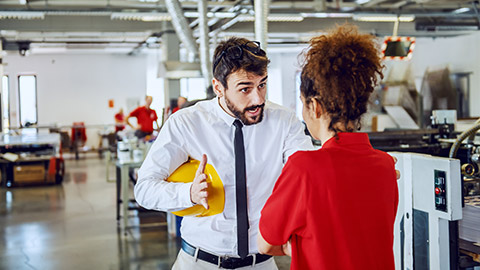 two colleagues in an argument