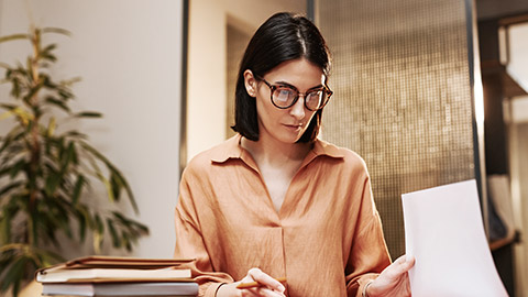 Woman working in an office