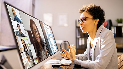 Virtual Video Conferencing Tax Webinar On Computer Screen