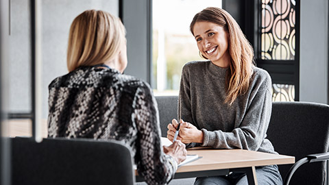 Female student with counsellor