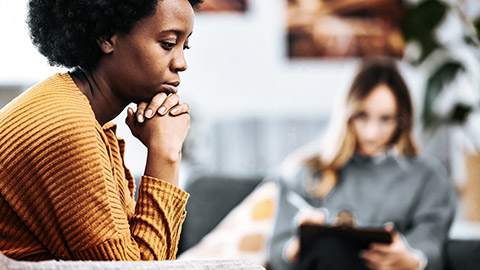 woman on counselling