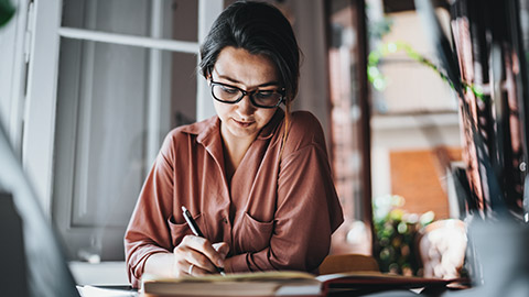 Woman studying