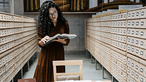 searching in the library