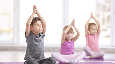 Children on gymnast