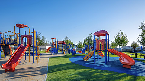 An outdoor children's playground