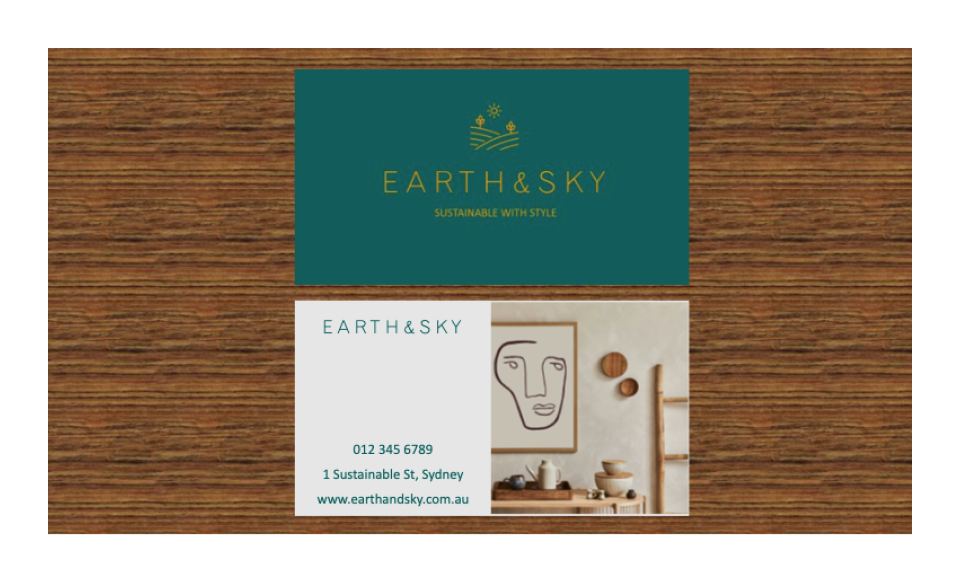 A business card