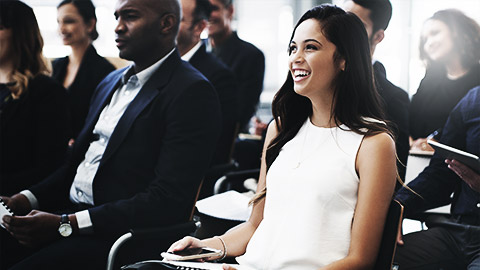 An engaged audience member