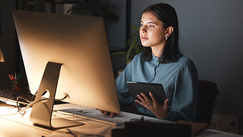 A designer working in an office