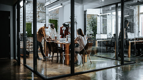 meeting in a modern office