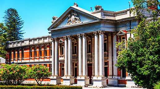 a shot of the Perth supreme court