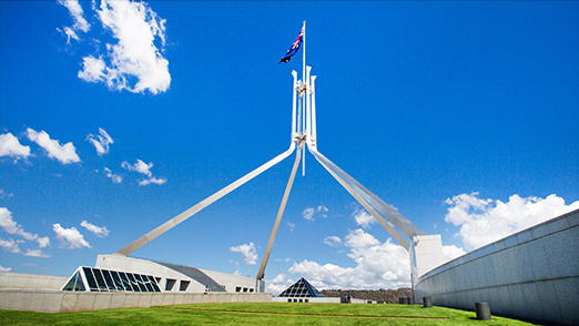 Parliament of Australia in Canberra, Australian Capital Territory, Australia