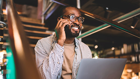 A business owner contacting a customer after sourcing their details from the CRM