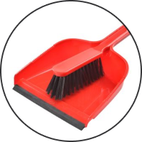 dust pan and brush