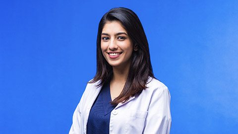 Medical concept of Indian beautiful female doctor