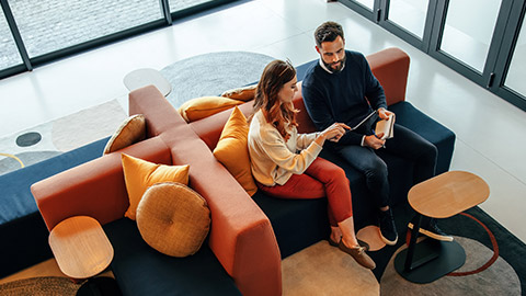 People sitting on a couch