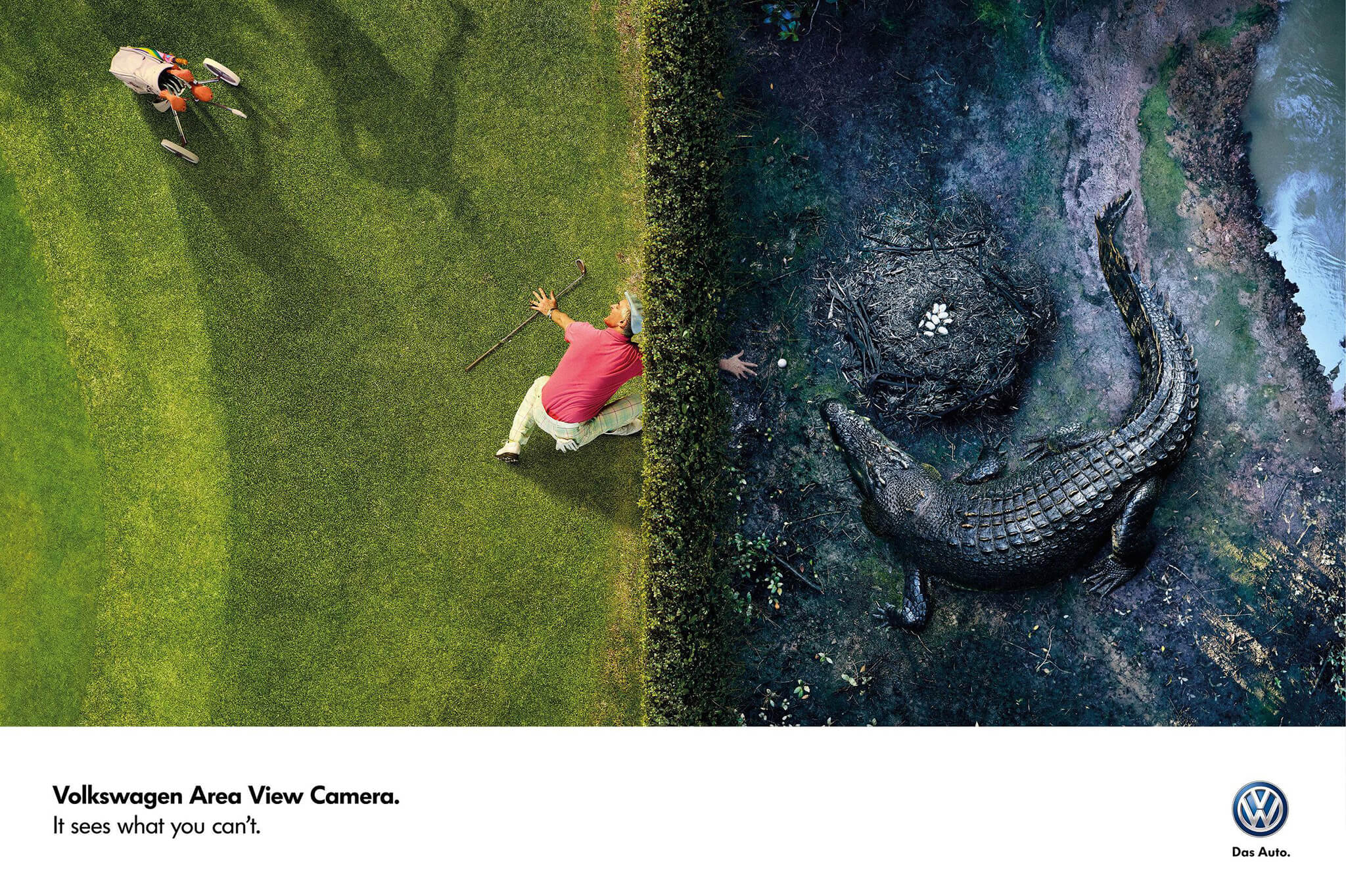 A Volkswagen Area View Camera advertisement