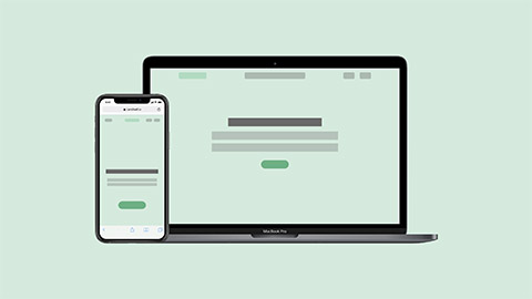 An example of wireframes across mobile and desktop contexts