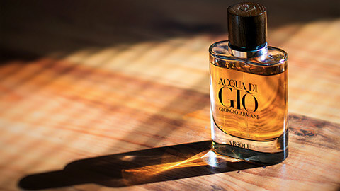 A close single product  shot of a cologne bottle