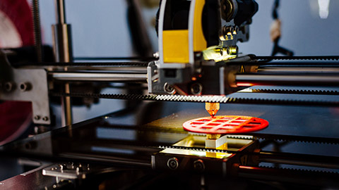 A 3D printer printing an object