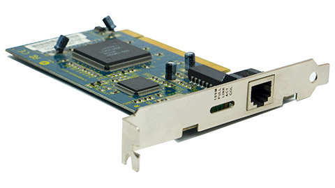 A network card on a white background