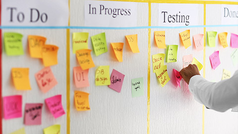 Stickies being used in project management