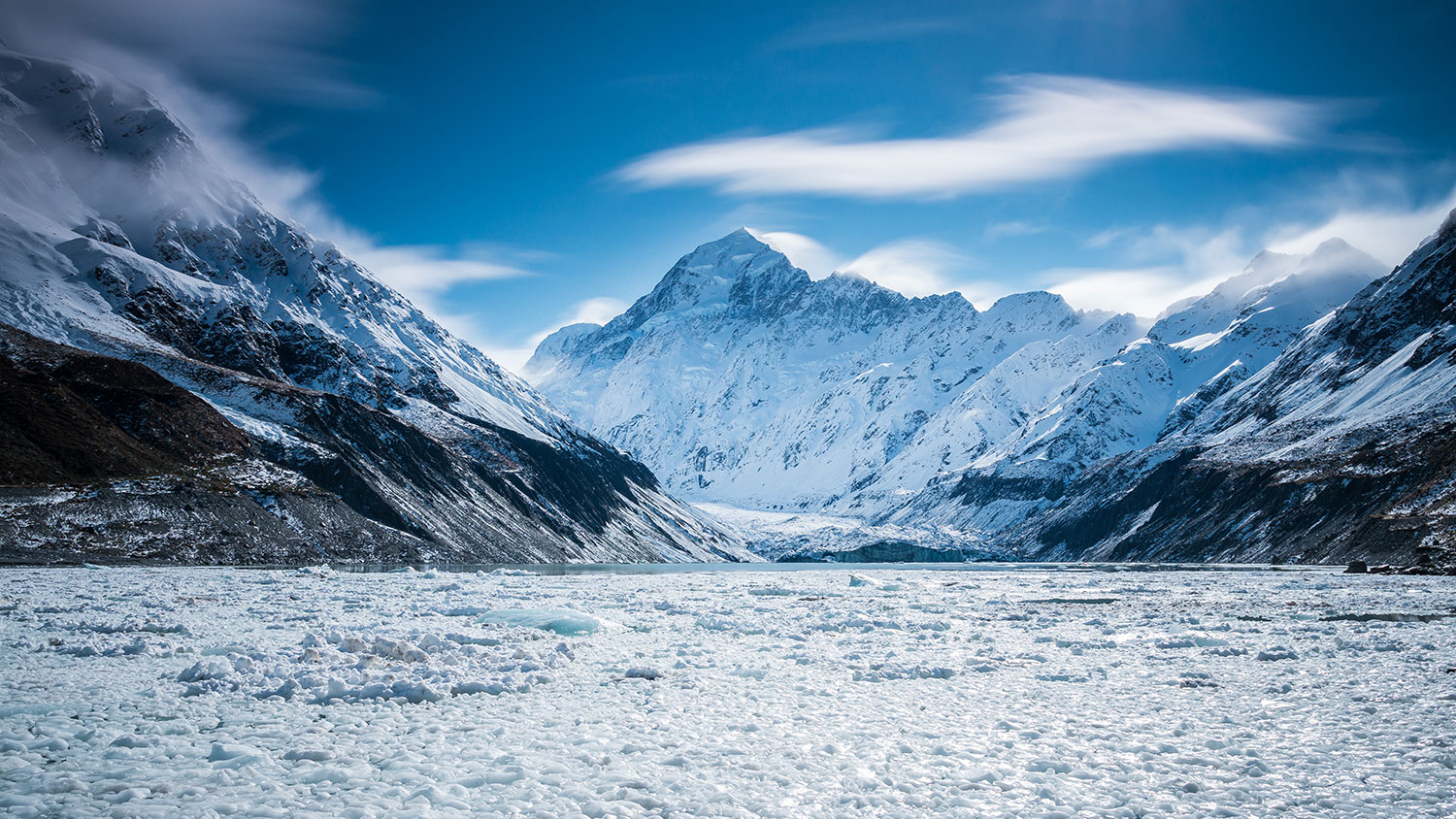 Mount Cook and Hooker Glacier Lake | Aoraki/Mount Cook National Park, NEW ZEALAND