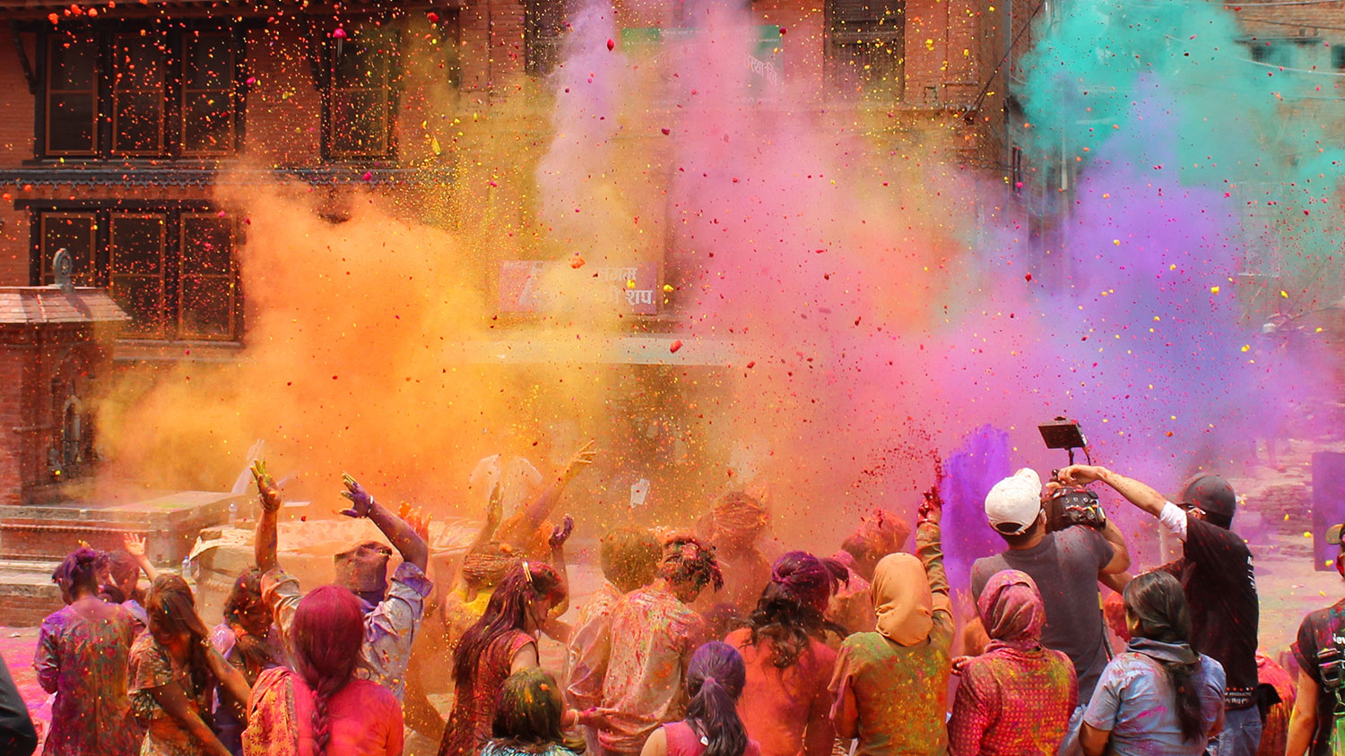 Holi celebration in Nepal