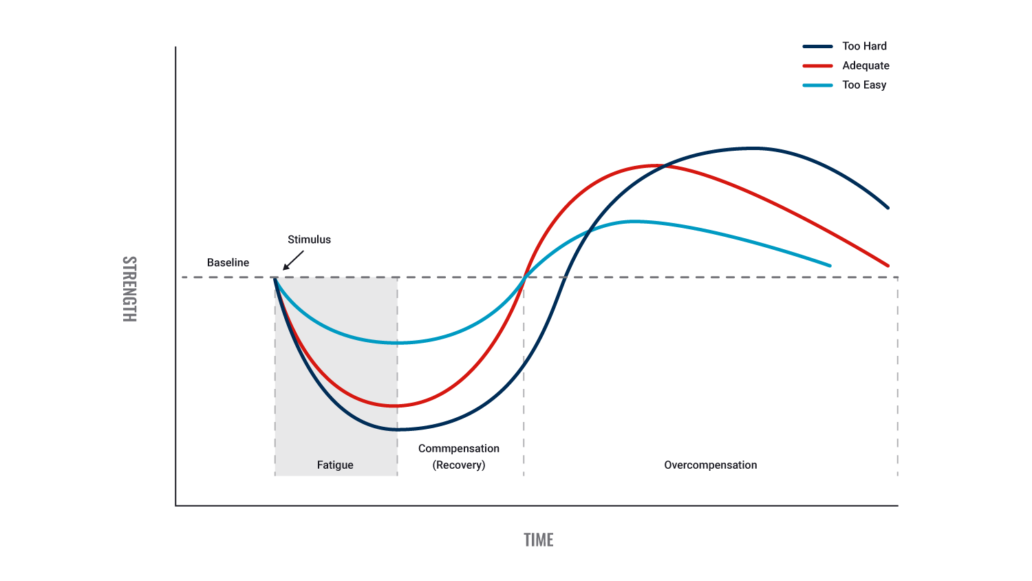 graph showing exercise intensity and recovery