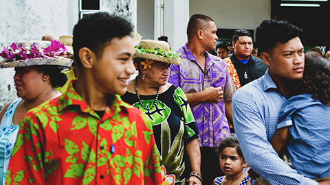 Family of pacific island background