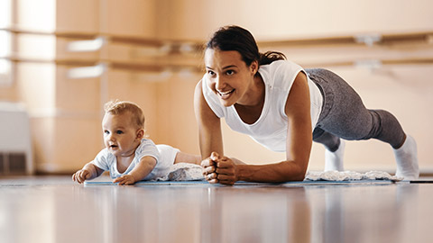 Young mother and child