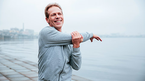 man about to exercise outside